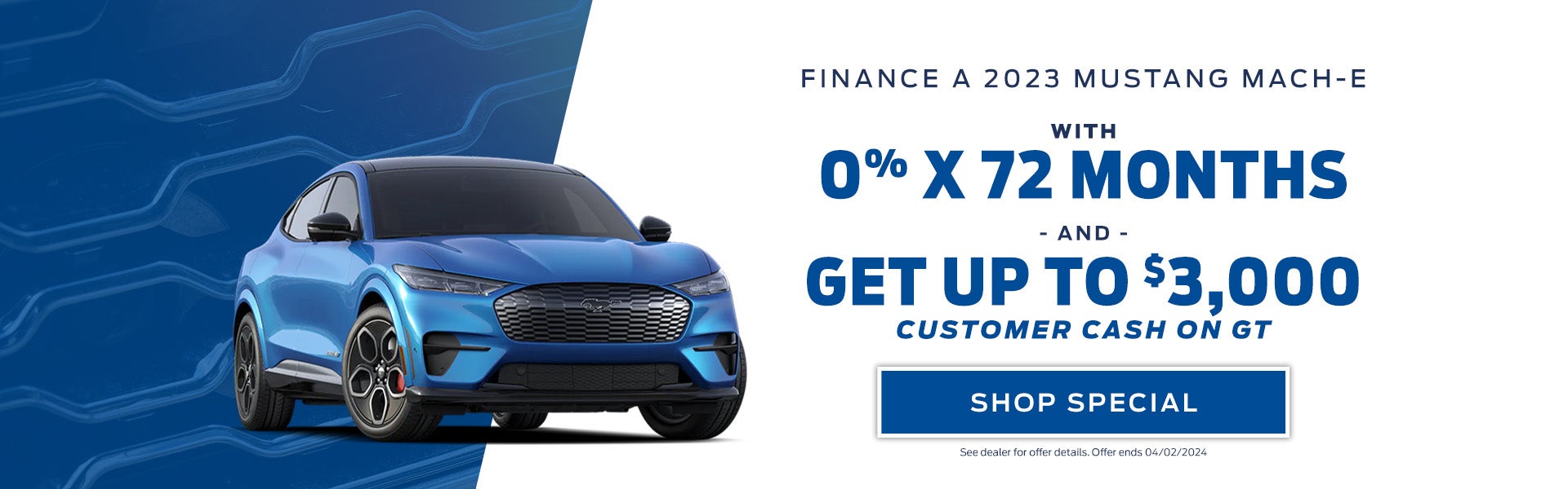 finance a 2023 ford mustang mach-e with 0% for 72 months 